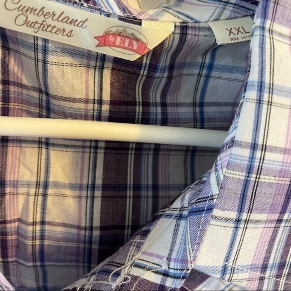 Ely Cattlemen plaid western Pearl button snap size XXL Cumberland outfitters - Picture 5 of 8